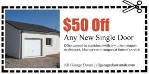 $50 off coupon for any new single garage door installation
